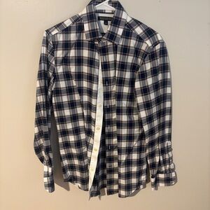 Banana Republic Blue and White Checkered Shirt